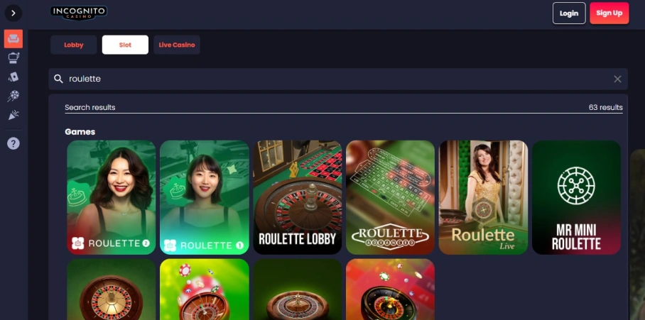 Incognito casino